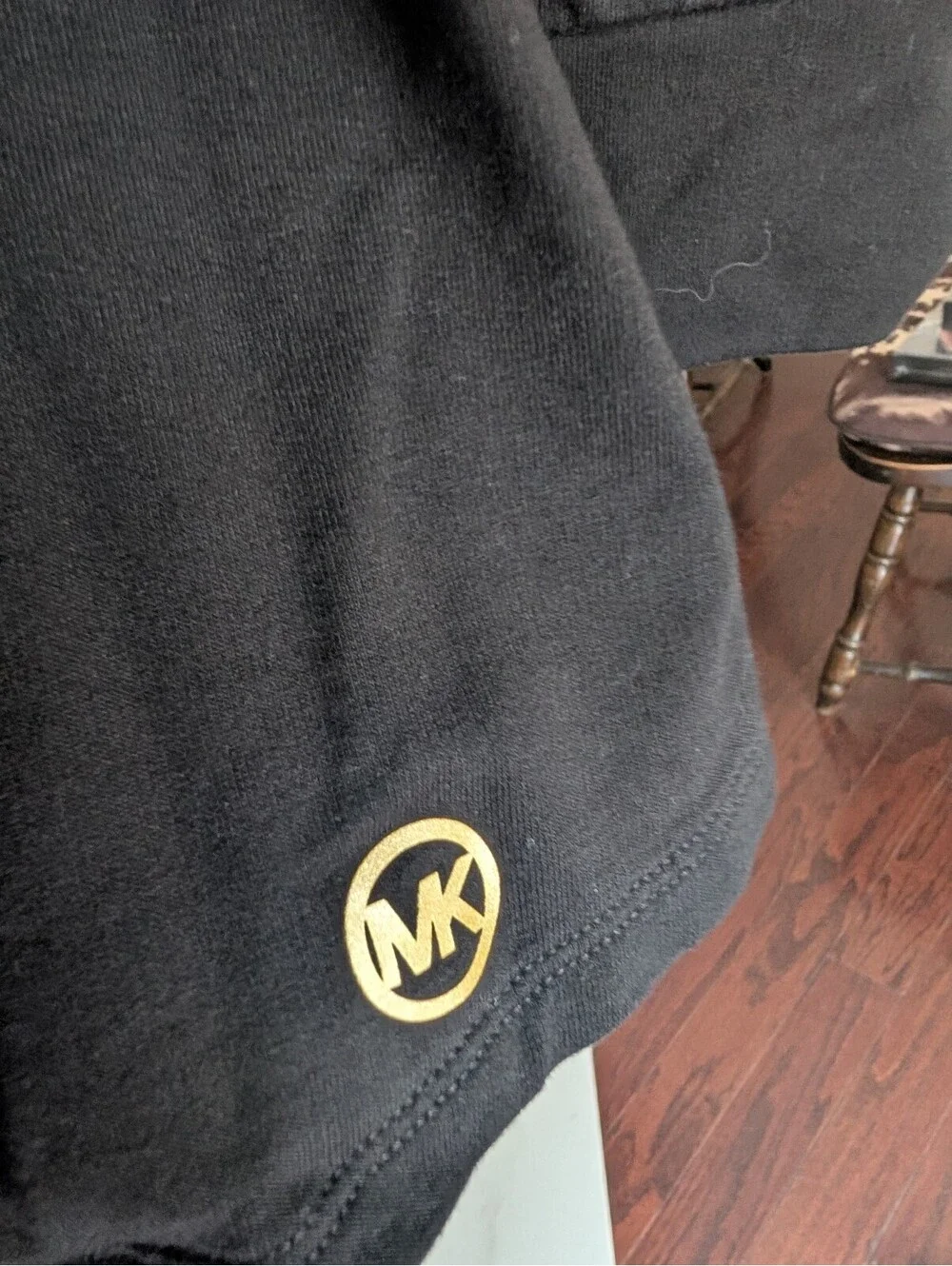 1832 - Michael Kors Black Hoodie Sweatshirt with MK Logo, Size 3X